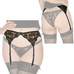 商品入荷待ち フェリカ&レースコンビガーターベルト ブラック(ランジェリー)