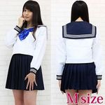 商品入荷待ち 青いリボンのセーラー服(中間服) M(コスプレ衣装)